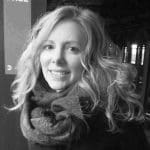 A black and white profile picture of Professor Amy Adamczyk